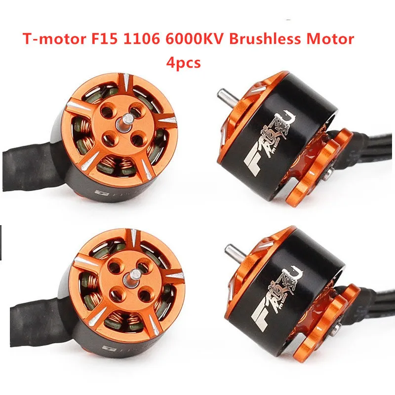 4pcs New T-MOTOR F15 1106 6000KV Brushless Motor 2-3S For RC Models Multicopter Propeller Spare Part Accessories Accs only 8g