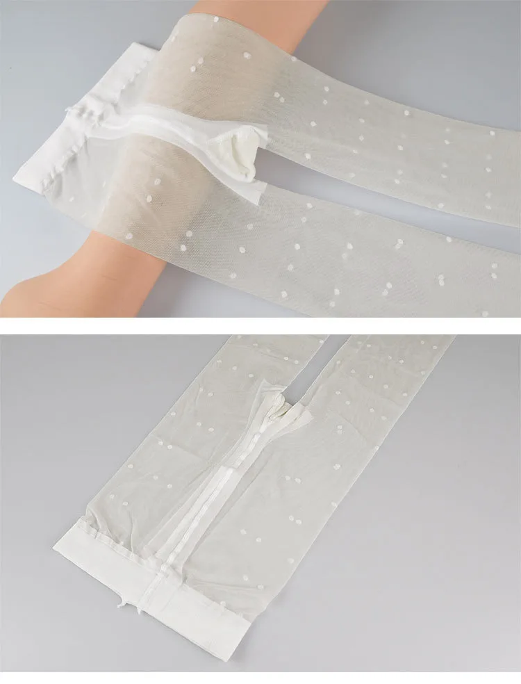 Женские сетчатые леггинсы KASURE черные прозрачные колготки в горошек для молодых