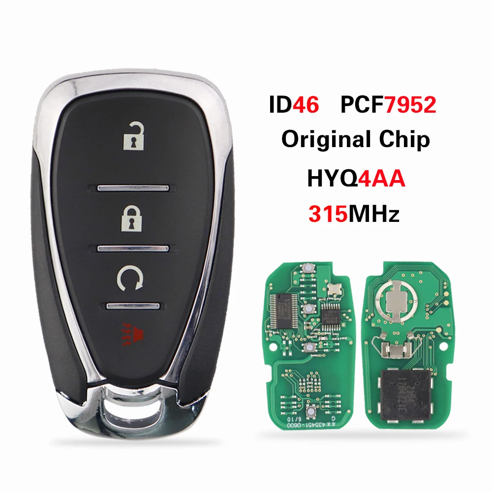 

YIQIXIN 4-кнопочный смарт-автомобильный ключ для Chevrolet Cruze Camaro Malibu Traverse Volt Equinox Sonic Trax Trailblazer Blazer ID46