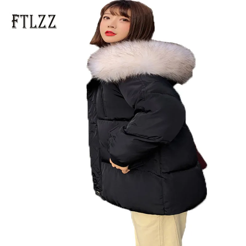 Женские зимние куртки 2019 Экипировка Мода сгущает теплая шапка с капюшоном из