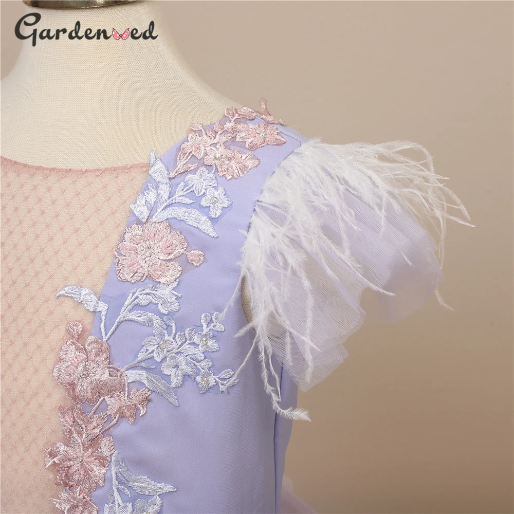 

Kid Pretty Layers Multi Color Tiered Flower Girl Dresses Floral Appliques Ruffles Girl Wedding Dress Aline Girl Princess Dresses