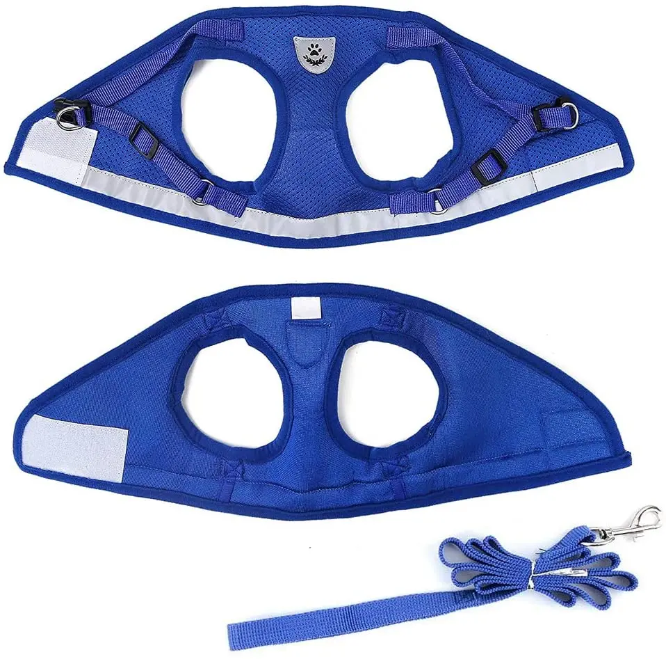 Воздухопроницаемая шлейка и поводок для кошек светоотражающая жилетка с защитой