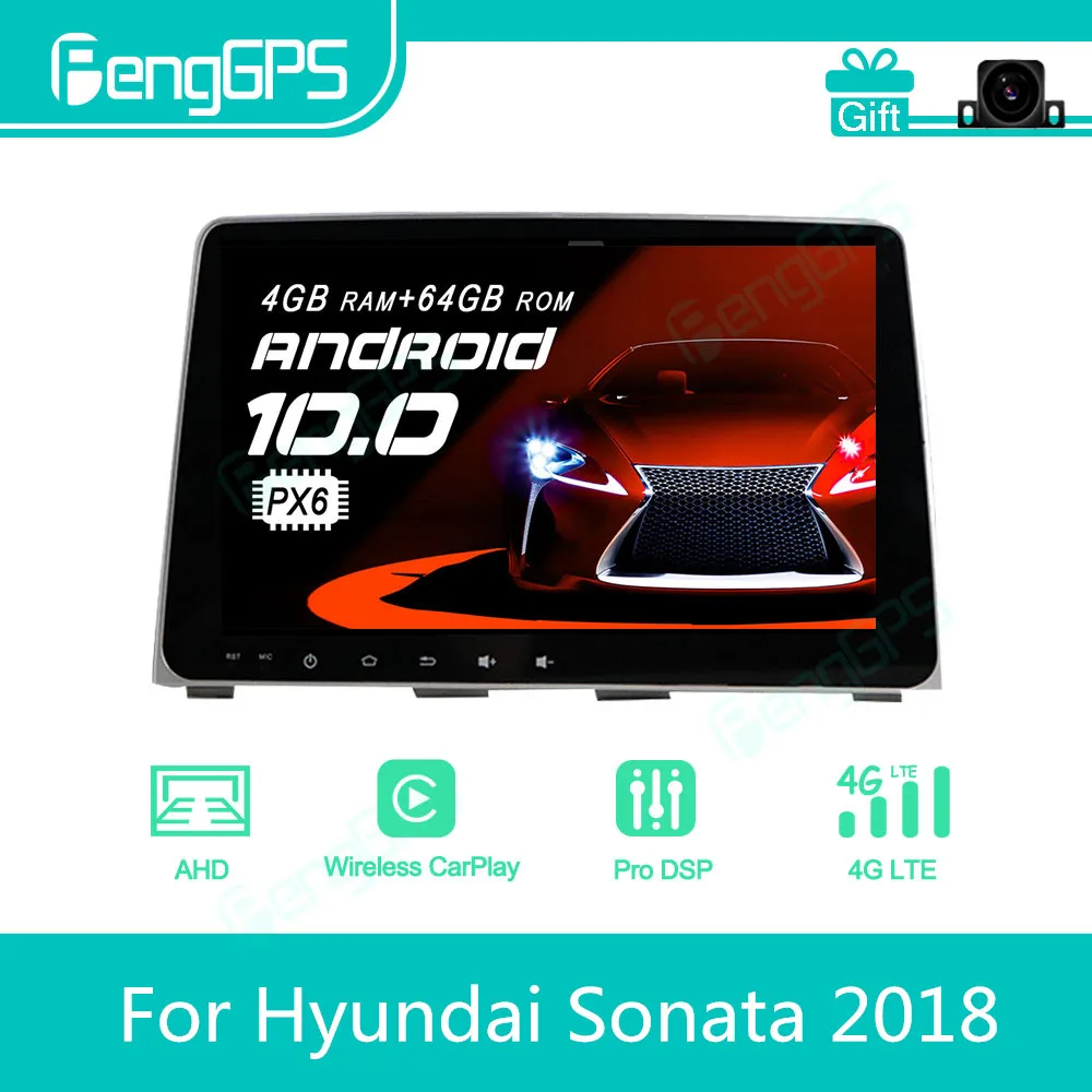 

Автомагнитола для Hyundai Sonata 2018, стерео Мультимедийный Плеер на Android, 2 Din, Авторадио, GPS-навигация, дисплей PX6