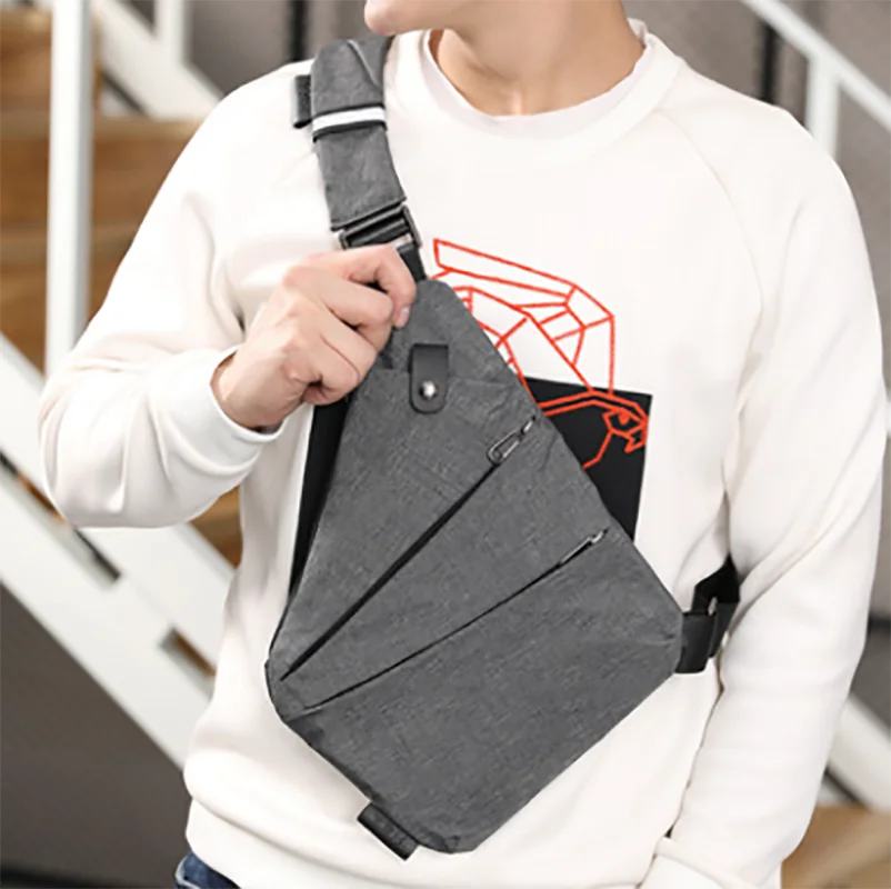 mens personal pocket shoulder bag multifuncional waterproof bicycle antitheft crossbody sling male sport free global shipping