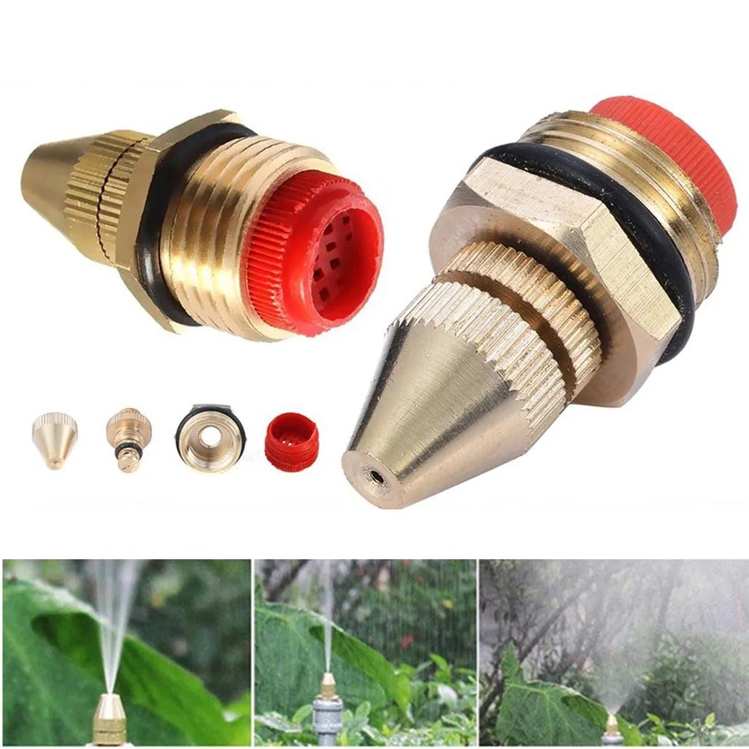 

Spray Nozzle Atomizing Sprinkler Brass 1/2 Inch Adjustable Irrigation Sprinkler For Grass Lawn Watering Garden Tools Accessories