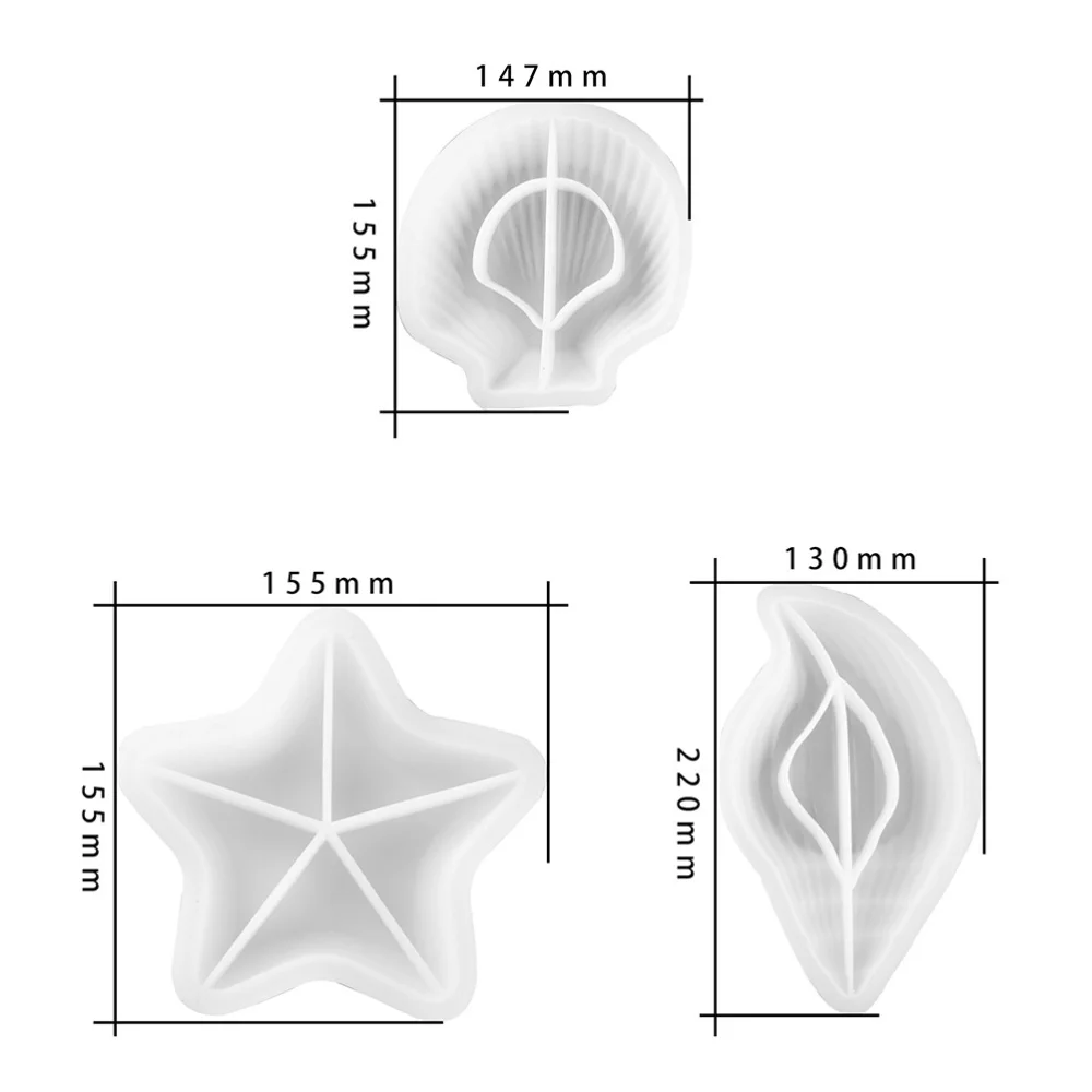 

1 Set/3pcs DIY Dish Craft Dish Making Mold Creative Silicone Mold