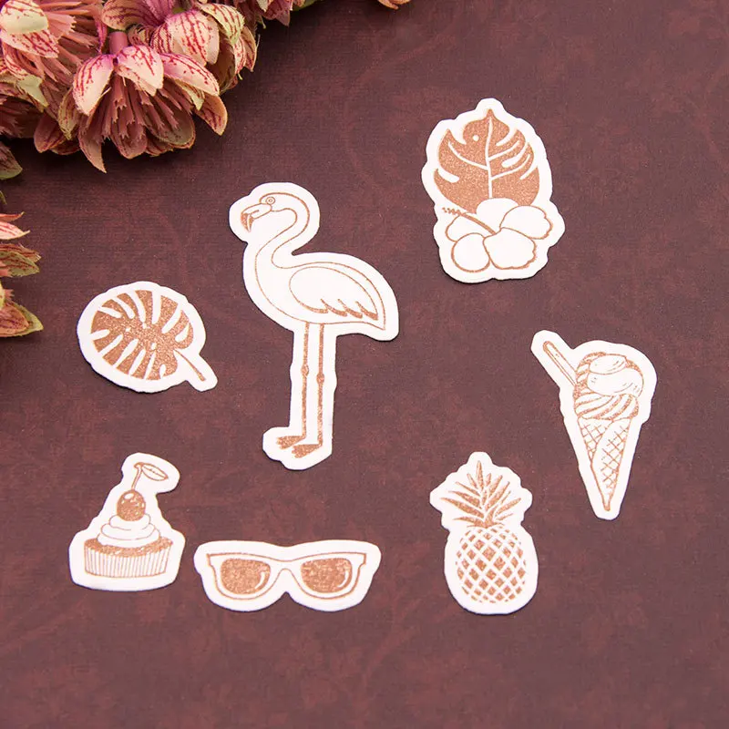 Силиконовый прозрачный резиновый штамп с изображением фламинго для