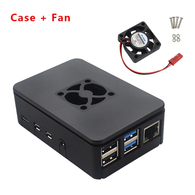 Raspberry Pi 4 ABS корпус пластиковая коробка черный защитный кожух оболочка поддержка