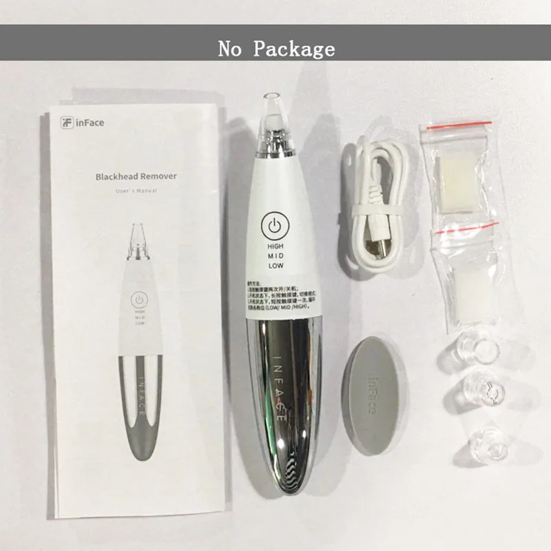 No Package Xiaomi Youpin InFace электрический угорь аппарат Угри косметология аппарат для мыть поры чистящее средство - Цвет: No Package