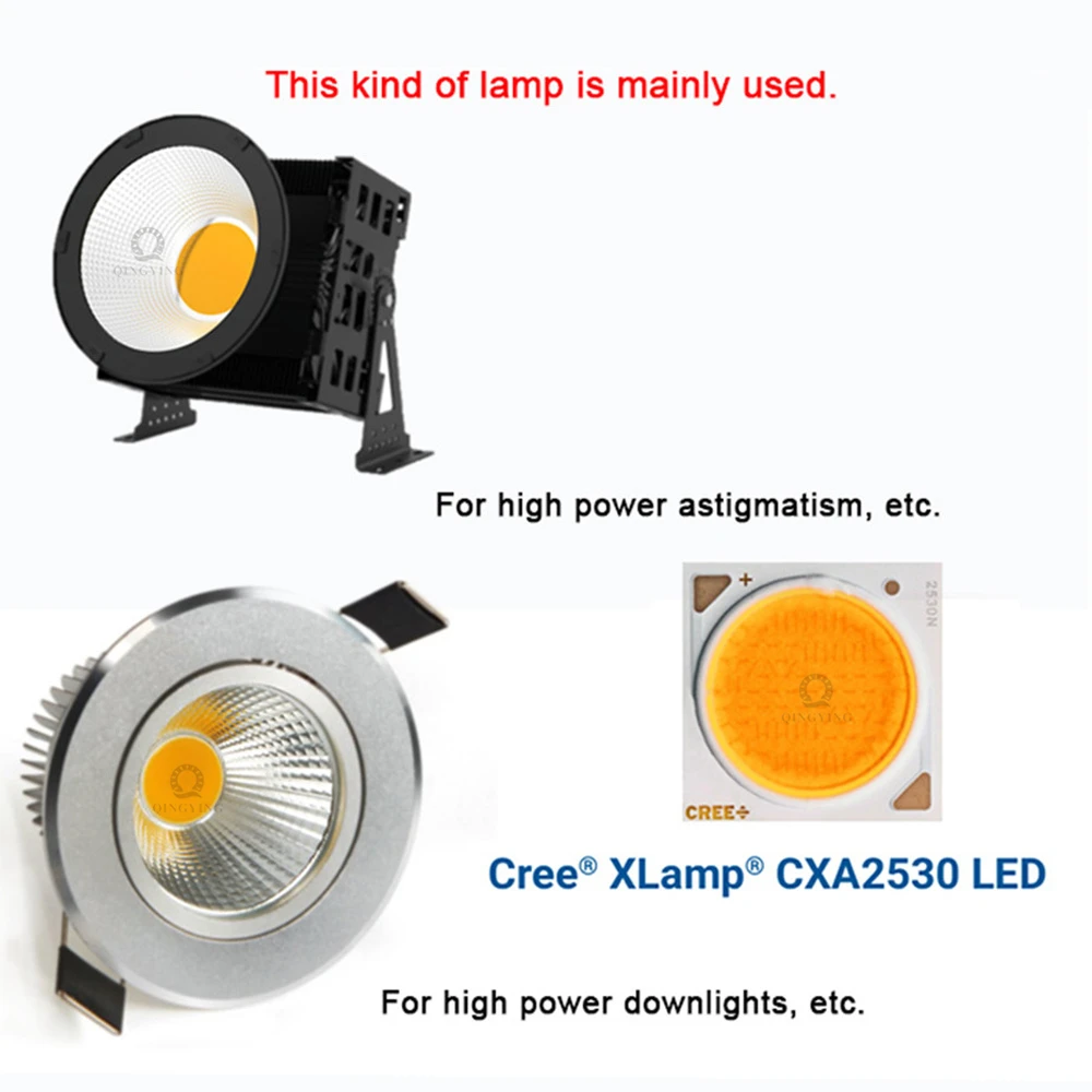 10pcs-20pcs Original Cree CXA 2530 CXA2530 CRI Ra80 Ra90 Warm White 3000K 3500K 4000K 5000K 60W COB LED Emitter Lamp Chips Light - купить по