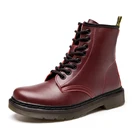 Зимние женские Ботинки Martin в британском стиле, ботильоны, женская зимняя обувь, женские ботинки на платформе, черные ботинки для пар, 55