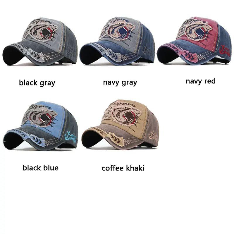 Новый хлопковый комплект из бейсбольная кепка для женщин Кепка с козырьком Акула