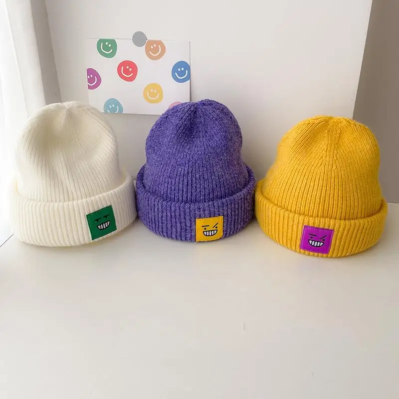 

Knitting Embroidery Brand-Cap Adida And N-ik-e P-um Children’s Hats Autumn And Winter Children’s Thick Thermal Hat