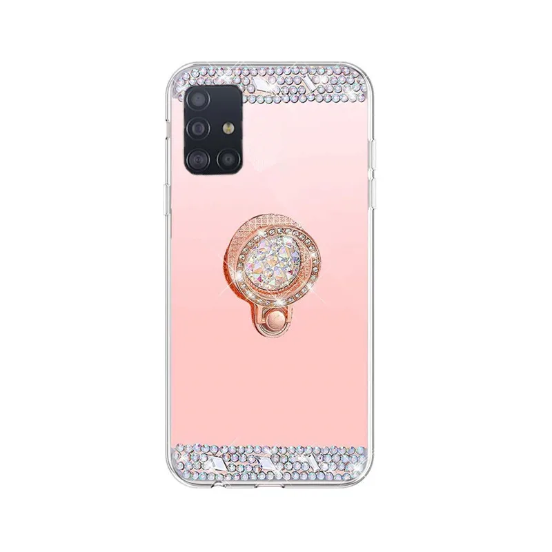 3D зеркальный защитный чехол для Samsung Galaxy S10 Plus S20 S10E с кольцом-держателем A51 A71 Note 10 9