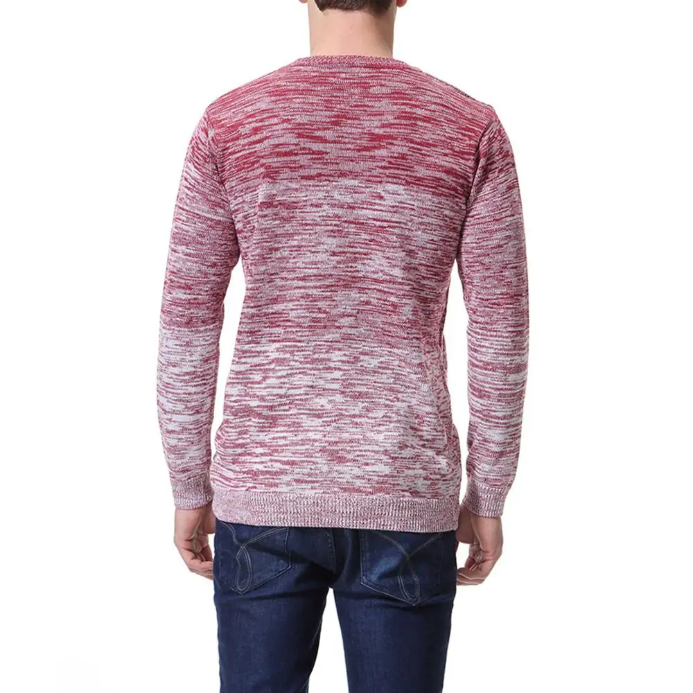 Толстые свитера мужские Облегающие джемперы вязаный теплый зимний повседневный