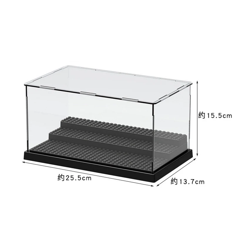 Конструктор прозрачный из чистого черного цвета витрина для строительных блоков