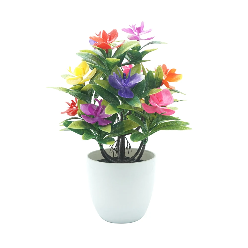 1Pc Potted Artificial Butterfly Orchid Flower Vivid Simulation Flowers Garden Wedding Party Home Decoration (With Pot) | Дом и сад