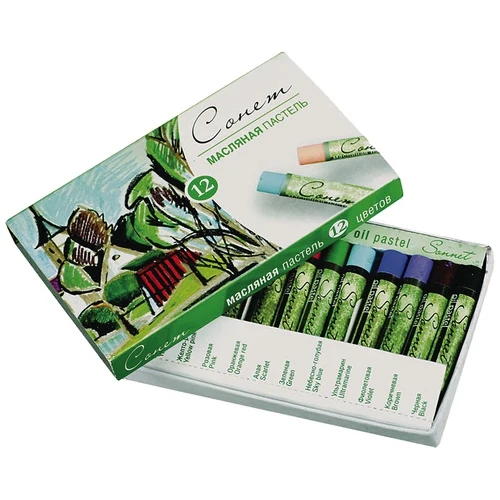 Пастель масляная НЕВСКАЯ ПАЛИТРА &quotСонет&quot 12 цветов круглое сечение| |