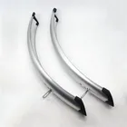 Серебристые велосипедные передние и задние крылья, 1 комплект