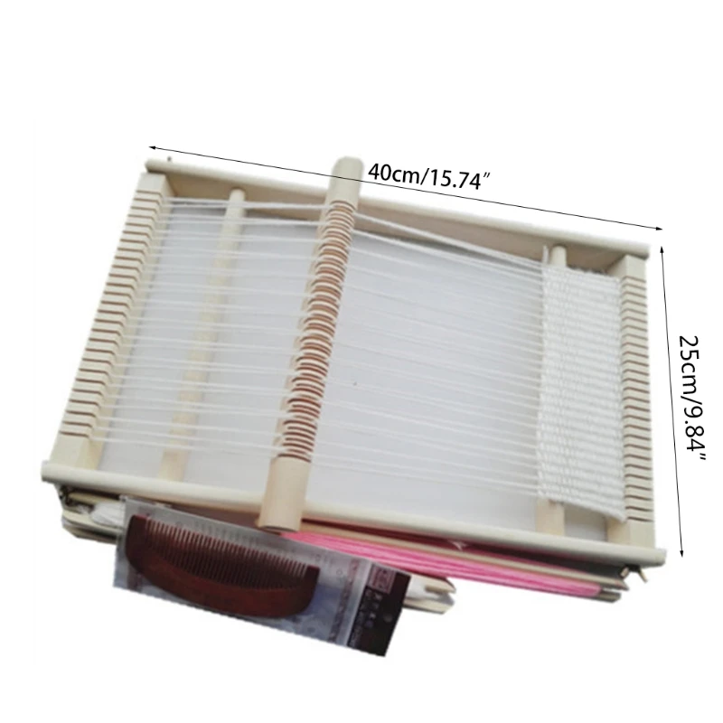 

Mini Kids Wooden Weaving Loom Kit Handheld Knitting Machine for Kids Children