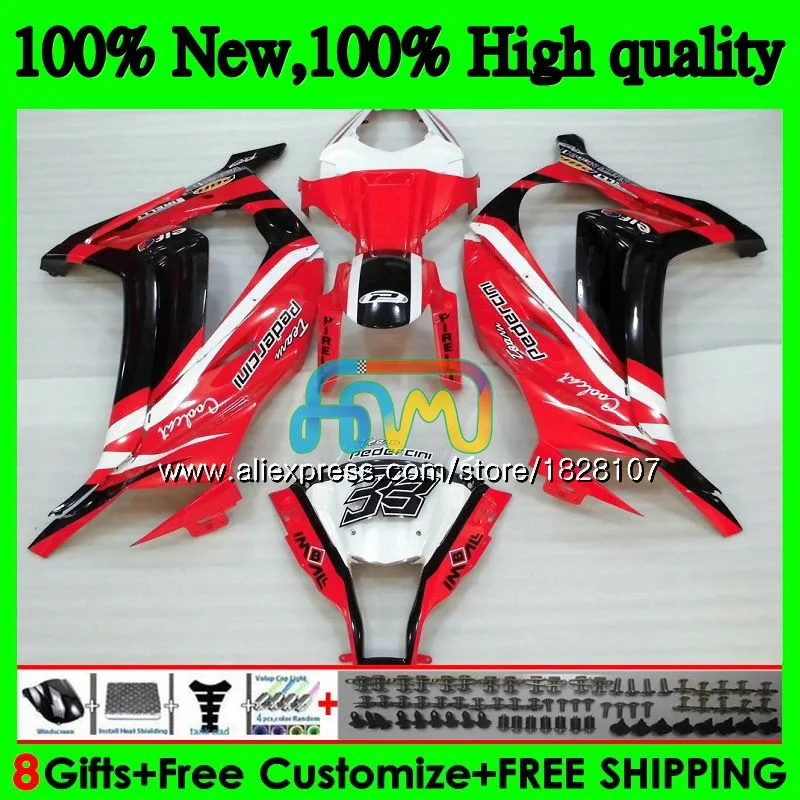

Injection For KAWASAKI ZX-10R 1000CC ZX1000 ZX 10 R 26BS.45 ZX 10R 1000 ZX10R Red blk white 16 17 18 2016 2017 2018 OEM Fairings