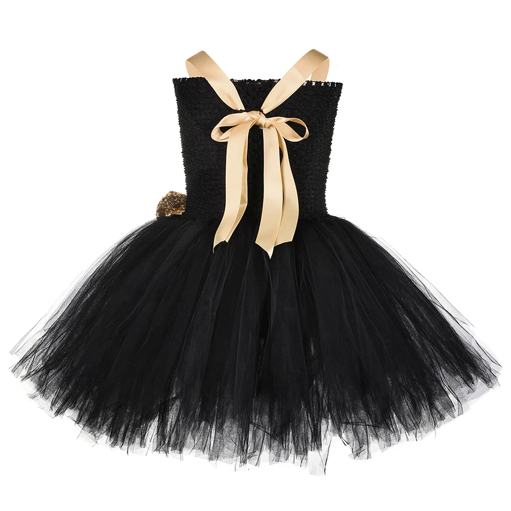 Платье-пачка для девочки с бантом повязкой на голову королева принцесса пчела