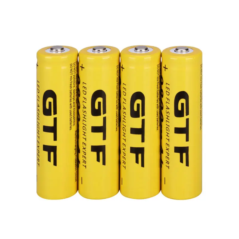 GTF 18650 аккумулятор 3,7 V 9800mAh емкость литий-ионная аккумуляторная батарея для фонарика с 18650 батарейным отсеком для хранения - Цвет: 4pcs