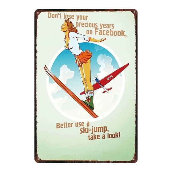 Винтажный металлический знак жестяная вывеска штырь для девушки катания на