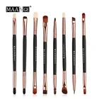 Двусторонние тени для век MAANGE 8, Кисть для макияжа, набор бровей, косметические инструменты, подарок для женщин