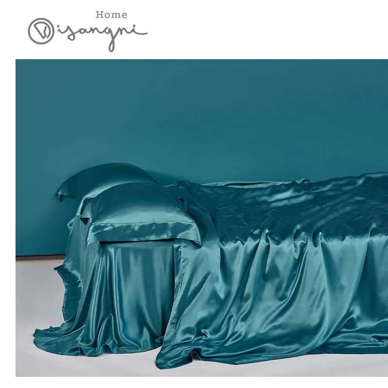 

Luxury Royal100%silk Bedding Set Four-piece2 Silk Pillowcases1 Silk Duvet Cover1 Silk Bed Sheet