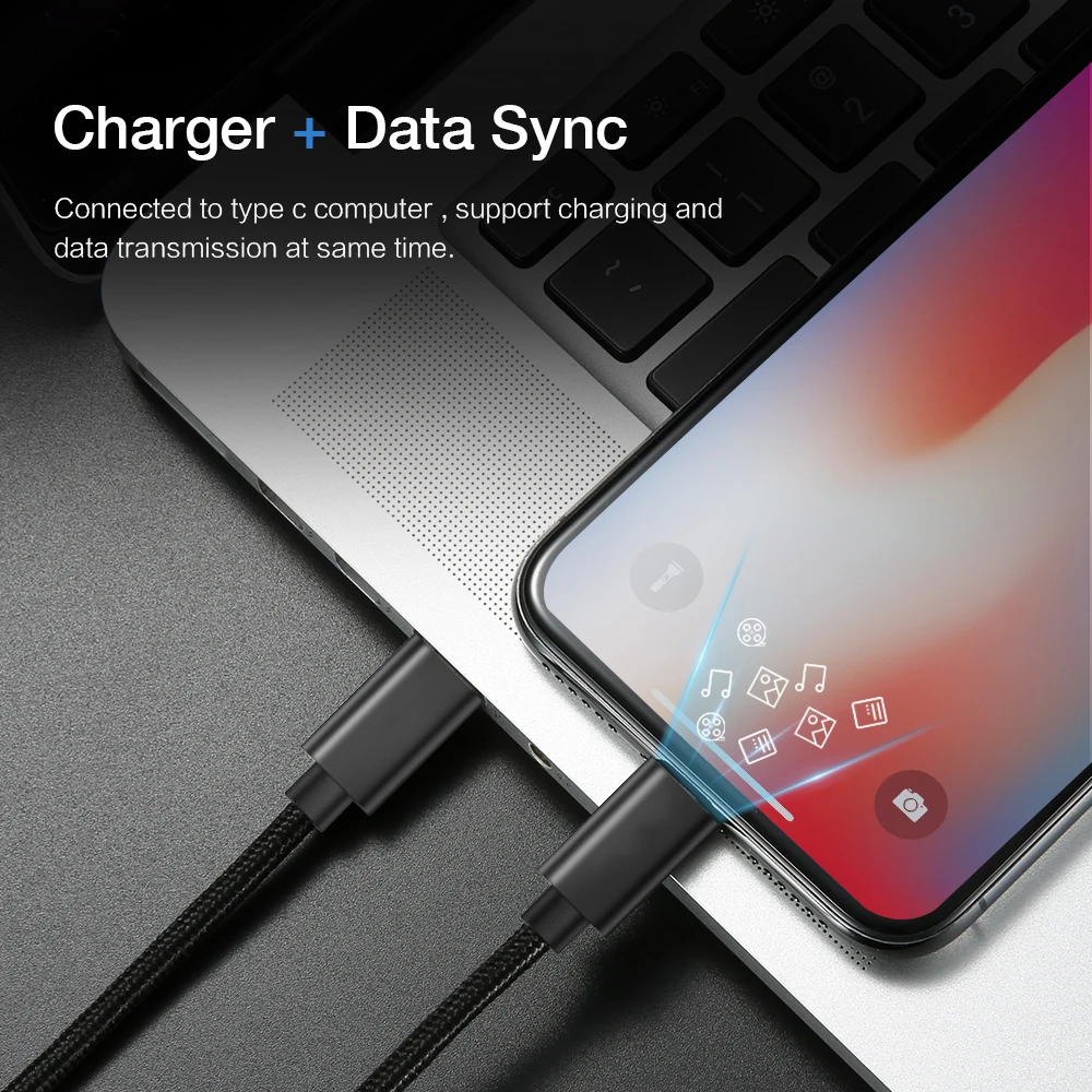 Кабель RAXFLY USB PD с подсветкой зарядный кабель Type C для iPhone XS Max XR X 8 7 Plus синхронизации