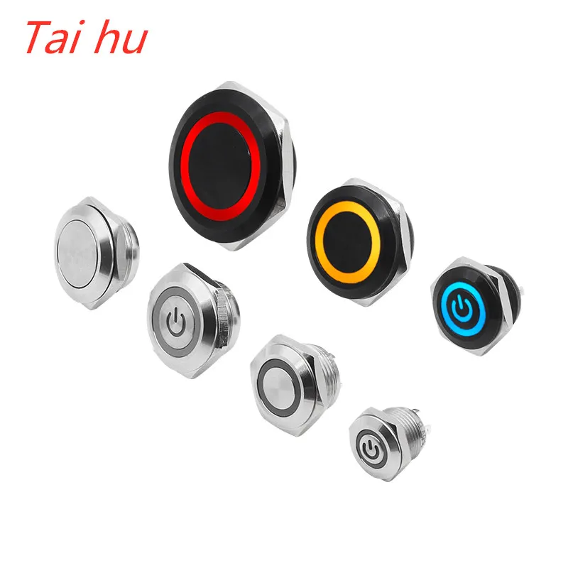 

Electric Waterproof Power 12v Led Light Momentary Short Mini Push Button Switch 12/16/19/22/25/30 mm Pressure Switches 220v 24v