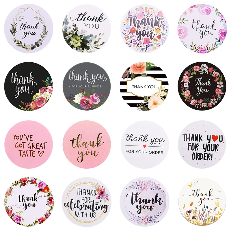 

500Pcs 2.5cm Thank You Stickers Seal Labels Stationery Scrapbook Envelope Stickers Birthday Wedding Party Gift Stickers Decor