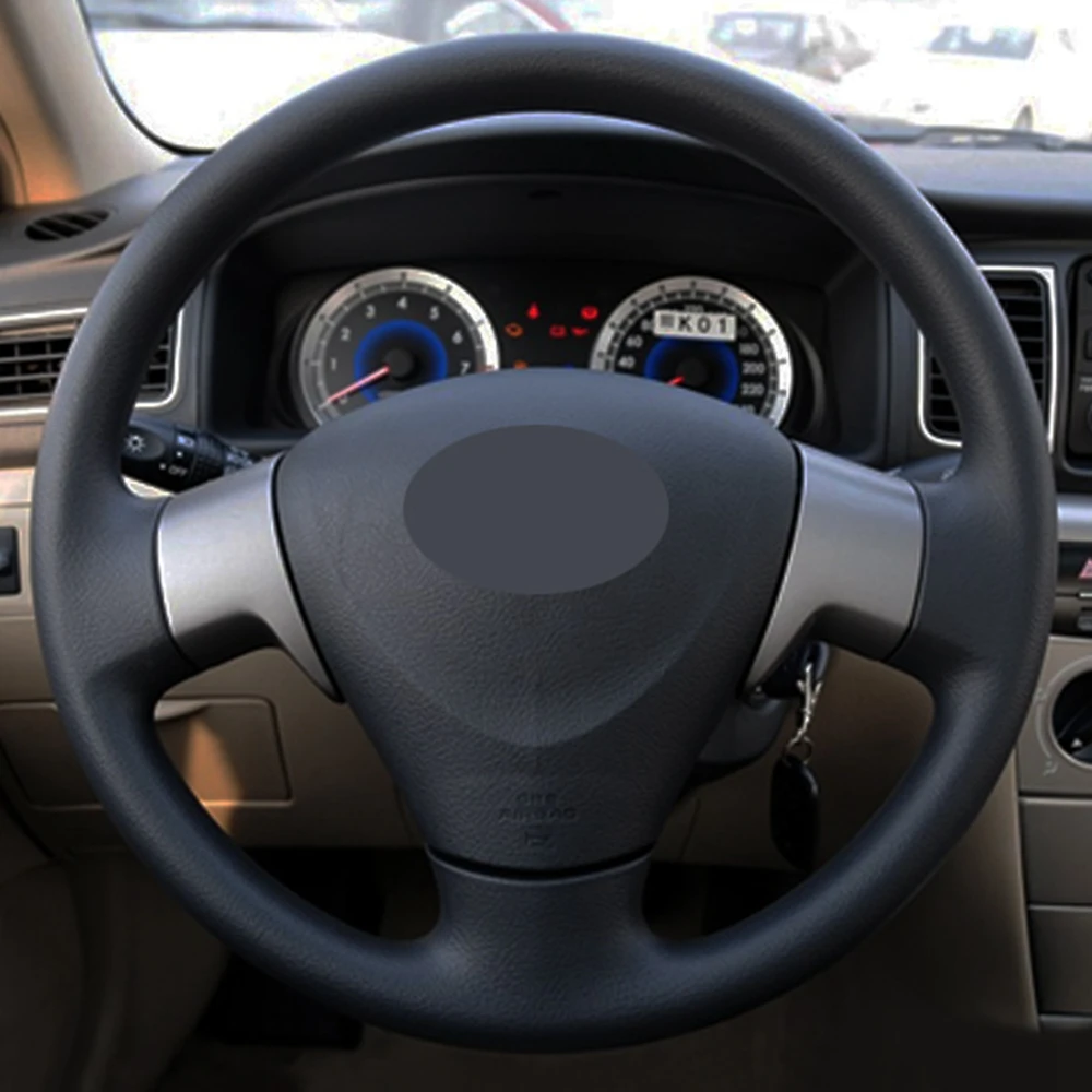 Чехол рулевого колеса автомобиля сделай сам из натуральной кожи черного цвета