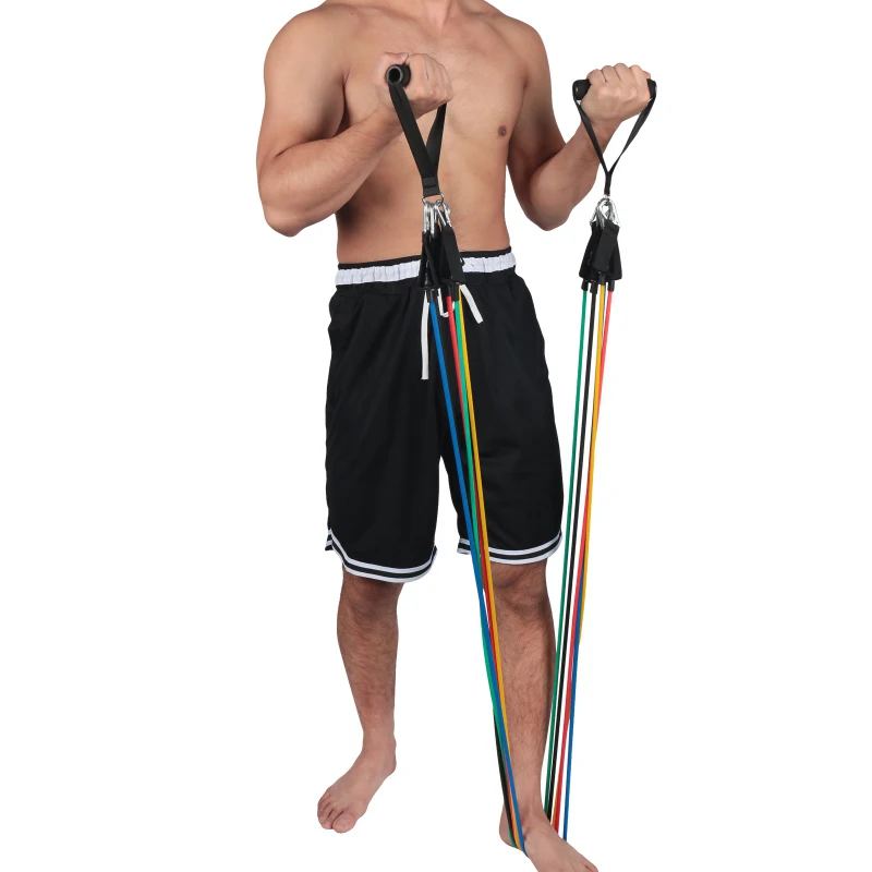 

Resistance Bands Set Expander with Handles Exercise Stretch Fitness Rubber Band Stretch Training Home Gyms Workout Legs Ankle St