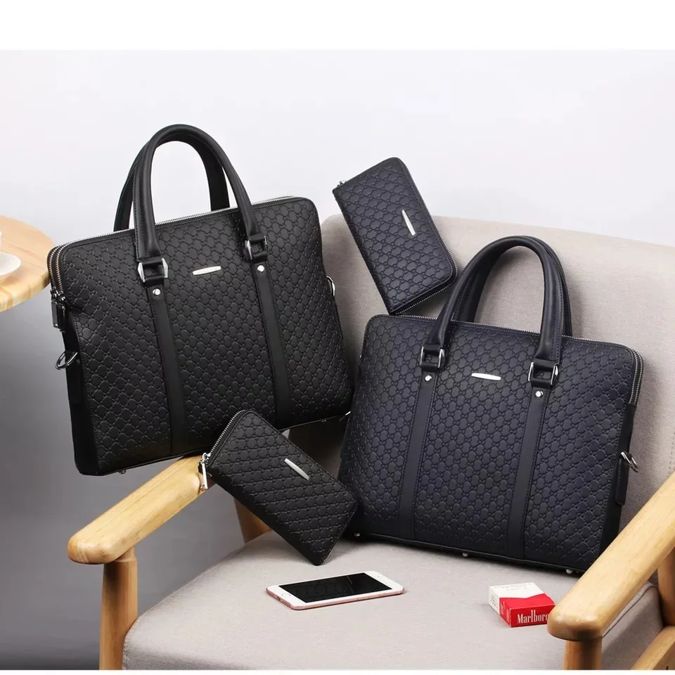New Men's Briefcase Microfiber Leather Laptop Bag Travel Notebook bag Large Capacity Business Handbags For Men's Documents Bag