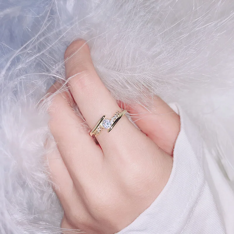 Изысканные ювелирные изделия роскошные золотые обручальные кольца для женщин 14K