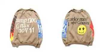 

Толстовка с капюшоном Kanye West, 2021, надпись «ye must be Born», пенопластовые буквы, детские пуловеры CPFM с рисунком бирки