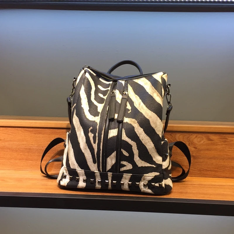 Женский Большой рюкзак из искусственной кожи высококачественный школьный для