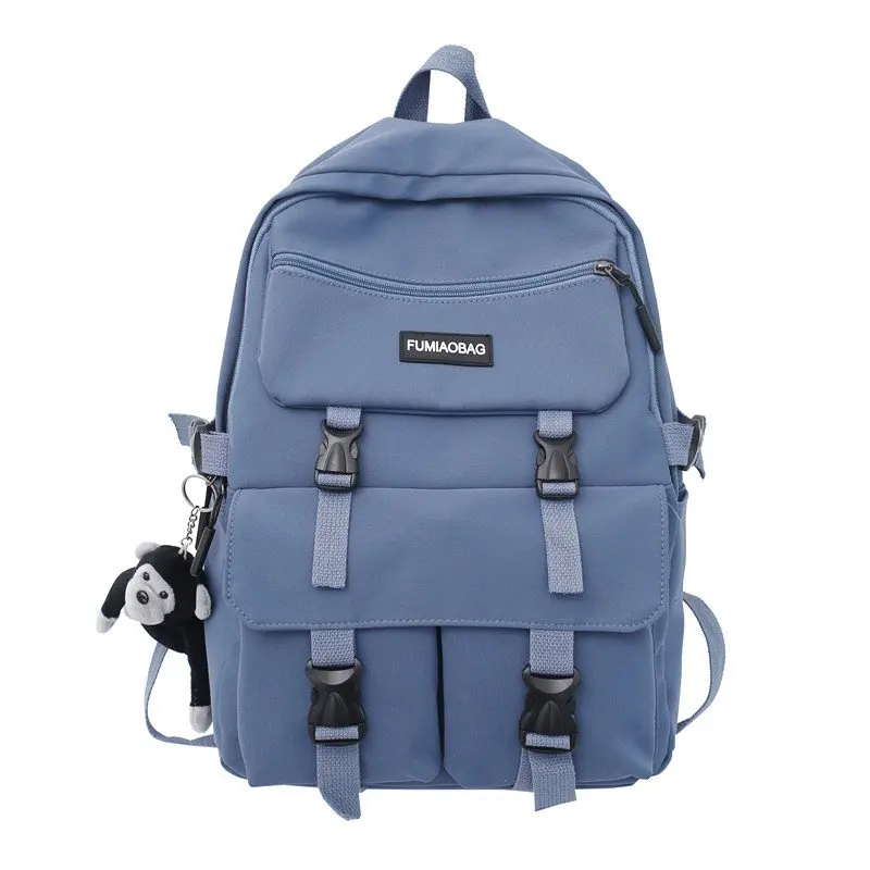 

Рюкзак для любителей студентов, водонепроницаемый нейлоновый рюкзак унисекс, однотонный Портативный Женский рюкзак для ноутбука, простой ...