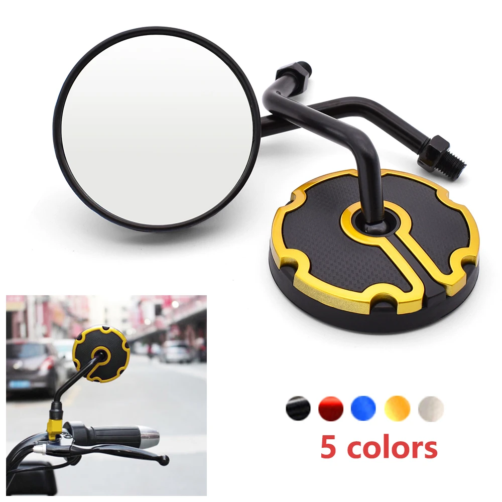 Качественные мотоциклетные боковые зеркала заднего вида 10 мм круглые