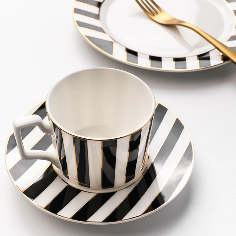 Творческий Черный и белый Керамика плита главным образом блюдо в стиле вестерн