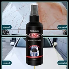 50 мл, прозрачное покрытие для автомобиля, уход за лакокрасочным покрытием, наногидрофобное покрытие, устойчивое к царапинам, водонепроницаемое, блестящее, жидкий блеск, воск, автомойка