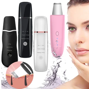 Портативный Ультразвуковой скруббер для кожи, глубокое очищение, вибрация, ОТШЕЛУШИВАЮЩИЙ ПИЛИНГ, USB Перезаряжаемый массажер, очиститель, уход за кожей
