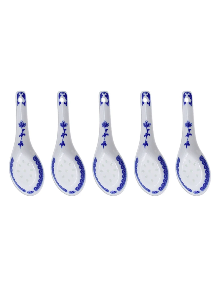 5 шт. сине-белые фарфоровые ложки с узором | Дом и сад