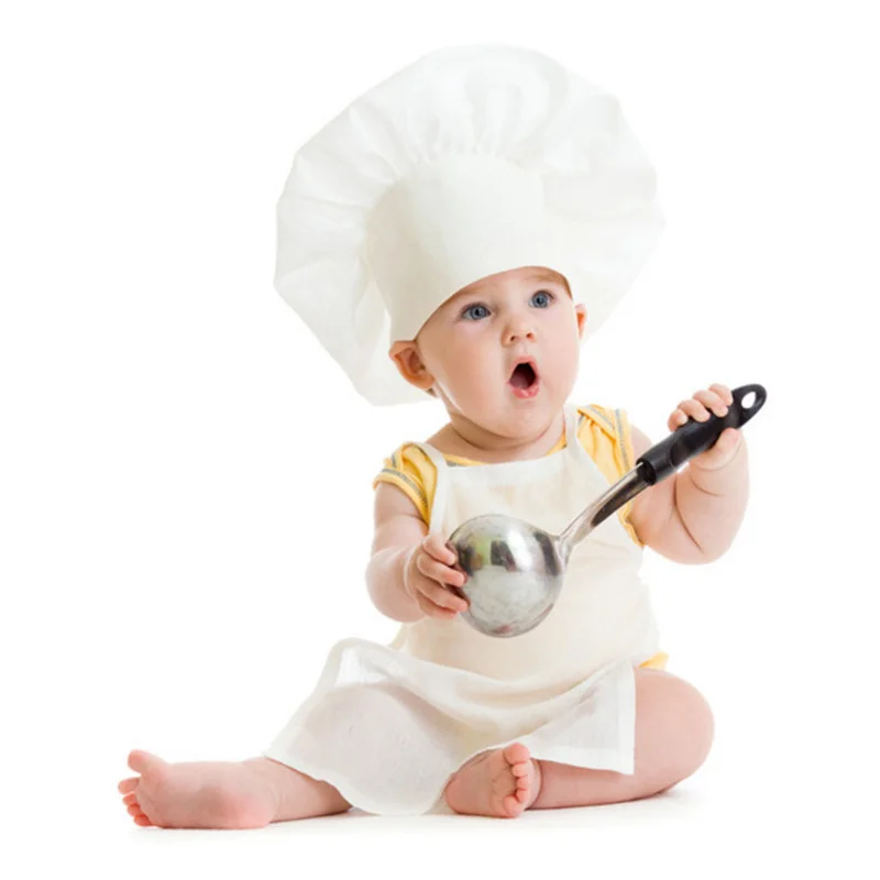 

Baby Clothes Newborn Photography Props Baby Hat and Apron 1 set Baby Chef Apron Hat for Kids Costumes Baby Cook Costume