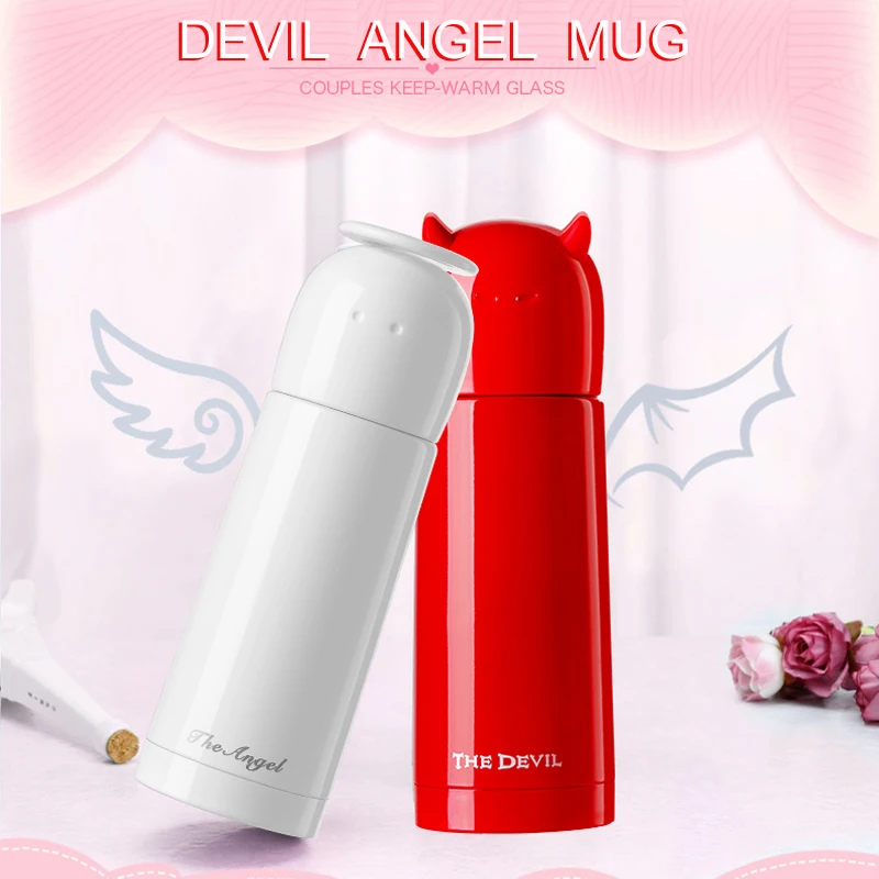 Пользовательская бутылка для воды креативная пара чашек Angel мужчин и женщин пуля
