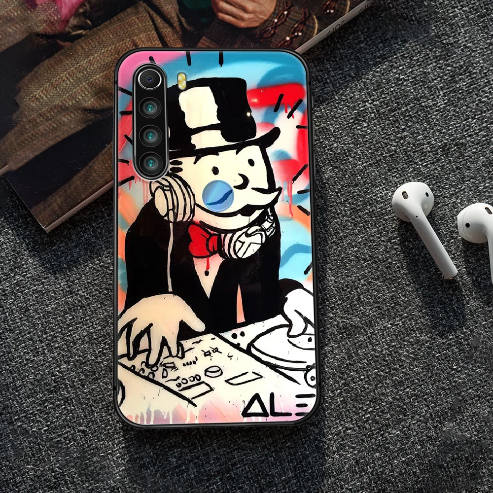 

cartoon Alec Monopoly Aesthetic Phone Case Cover Hull For XIAOMI Redmi 7 7a 8 8a 9 10X NOTE 6 7 7s 8 8t 9 9s Pro Max black Etui