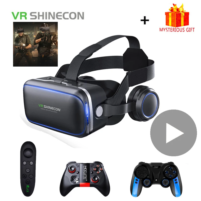 

Shinecon 6.0 Casque VR Virtual Reality Glasses 3D Goggles Headset Helmet For Smartphone Smart Phone Viar Binoculars Video Game