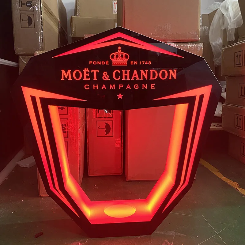 Индивидуальный дизайн прозрачный акриловый дисплей для пива светодиодный